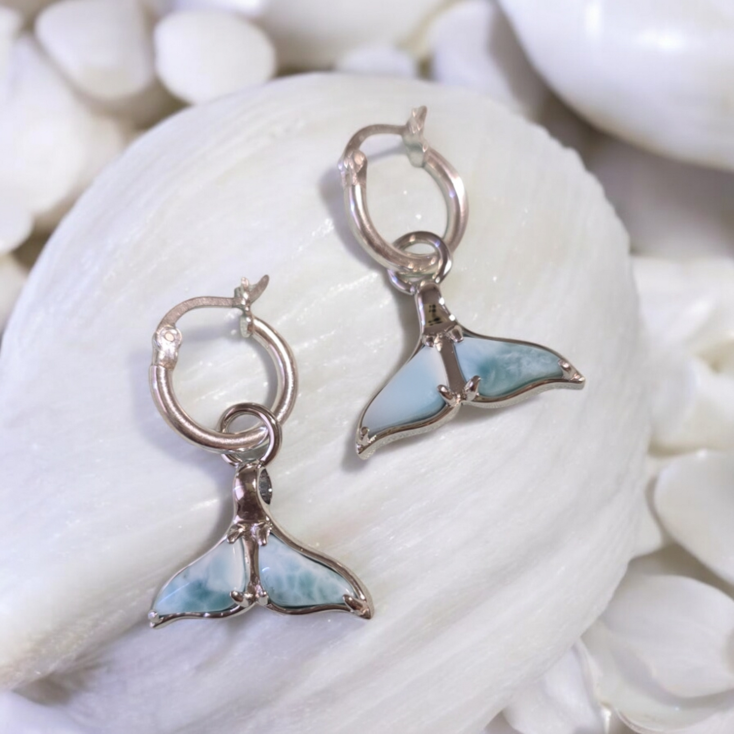 Ningaloo Blue Whale Tail Earrings