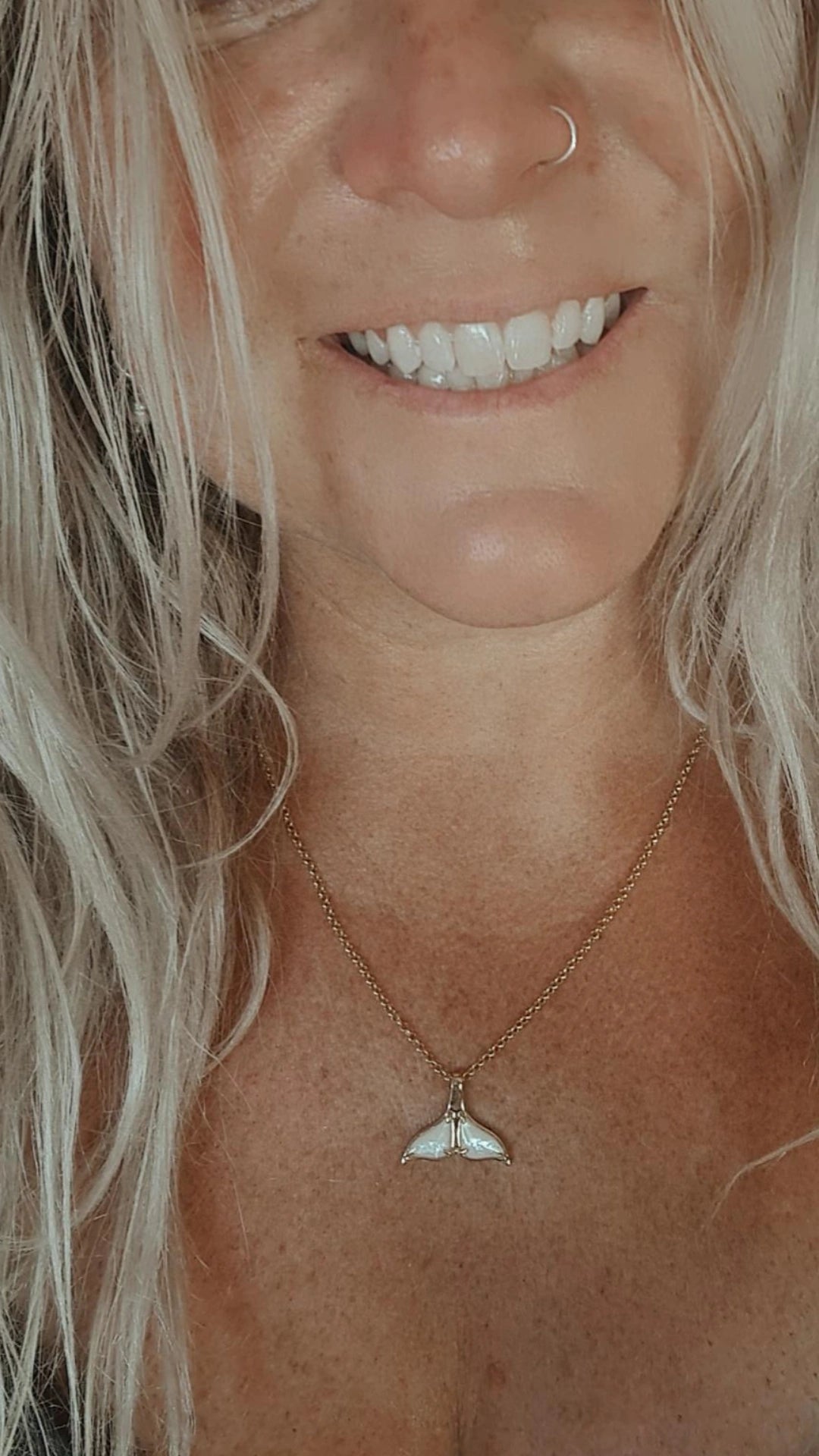 Ningaloo Gold Whale Tail Necklace