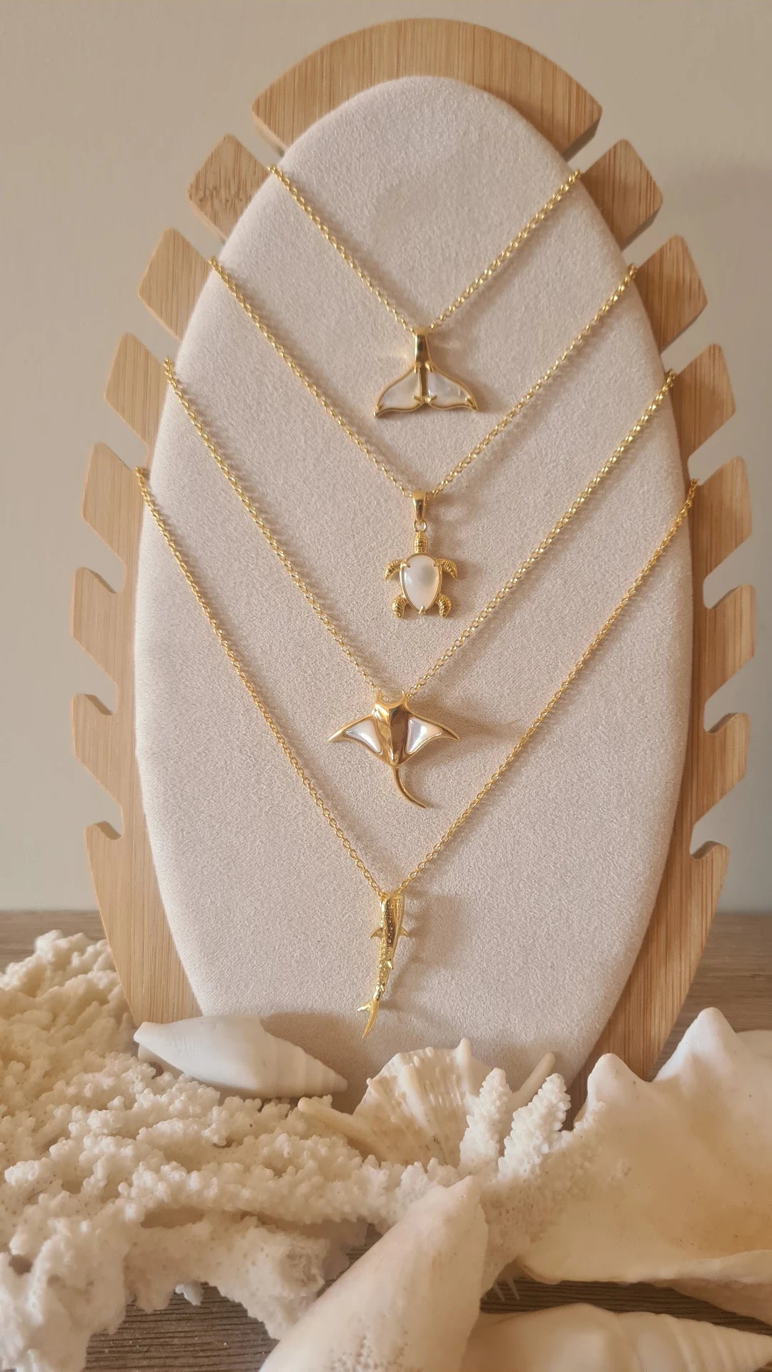 Ningaloo Gold Whale Tail Necklace