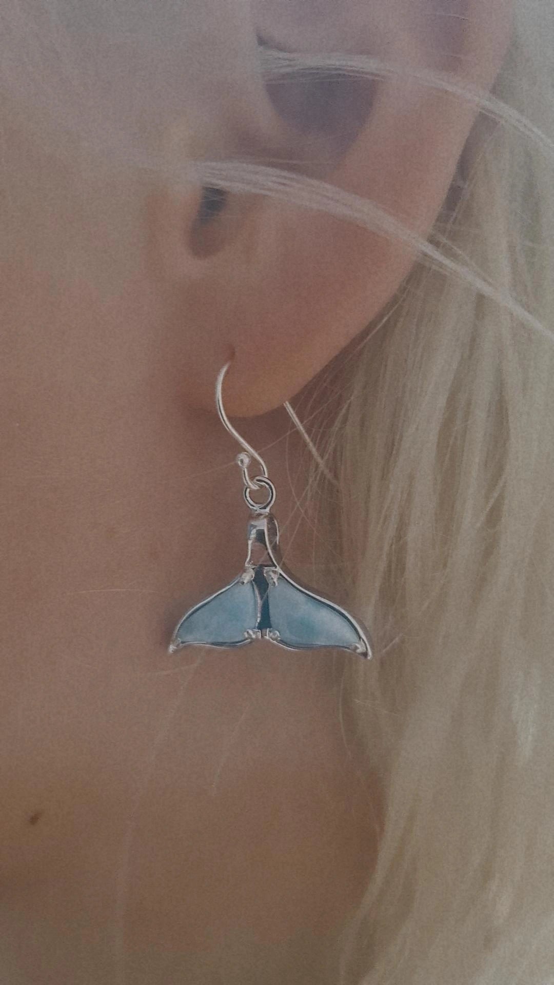 Ningaloo Blue Whale Tail Earrings