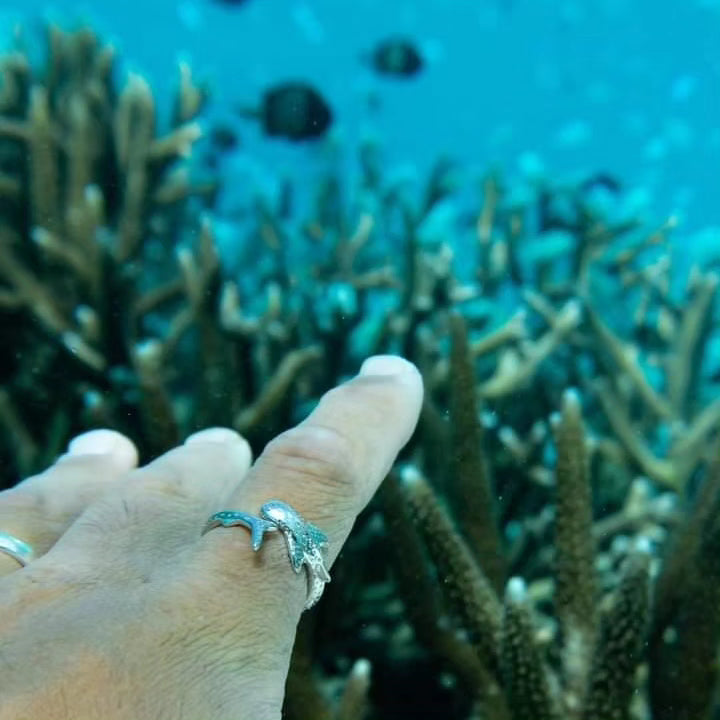 Ningaloo Whaleshark Ring Sterling Silver