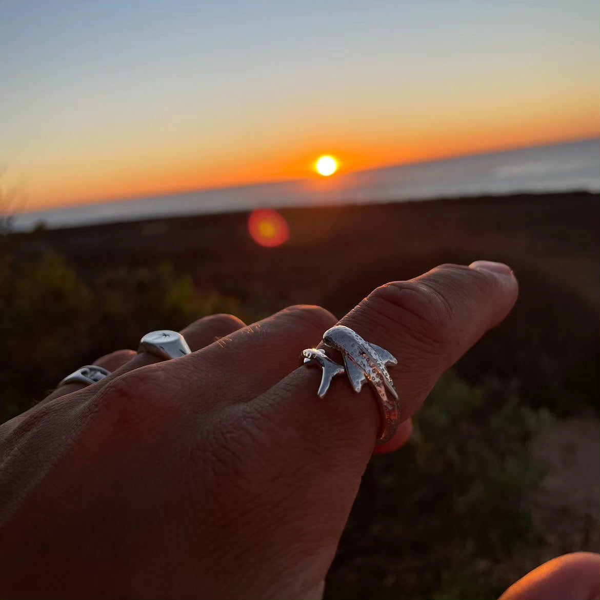 Ningaloo Whaleshark Ring Sterling Silver