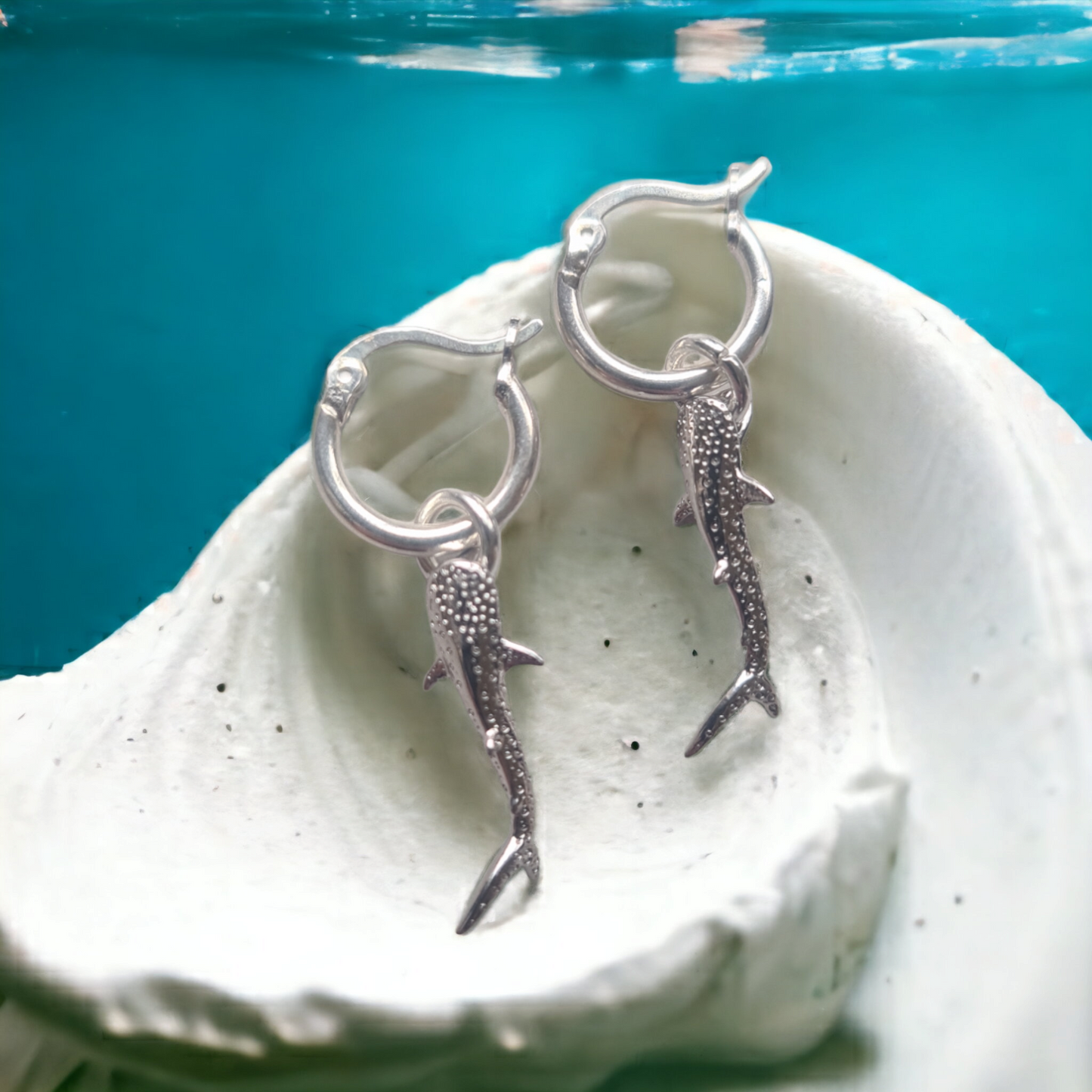 Ningaloo Whale Shark Sterling Silver Earrings