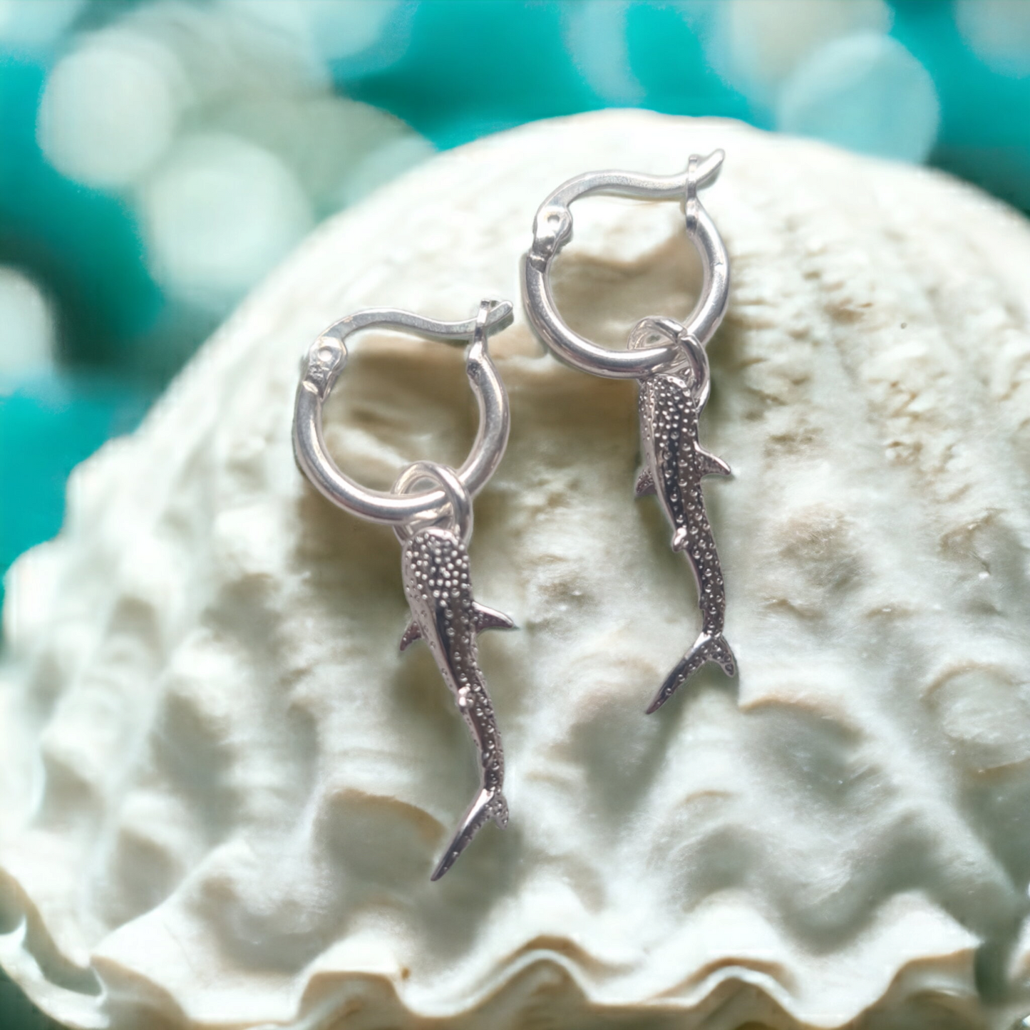 Ningaloo Whale Shark Sterling Silver Earrings