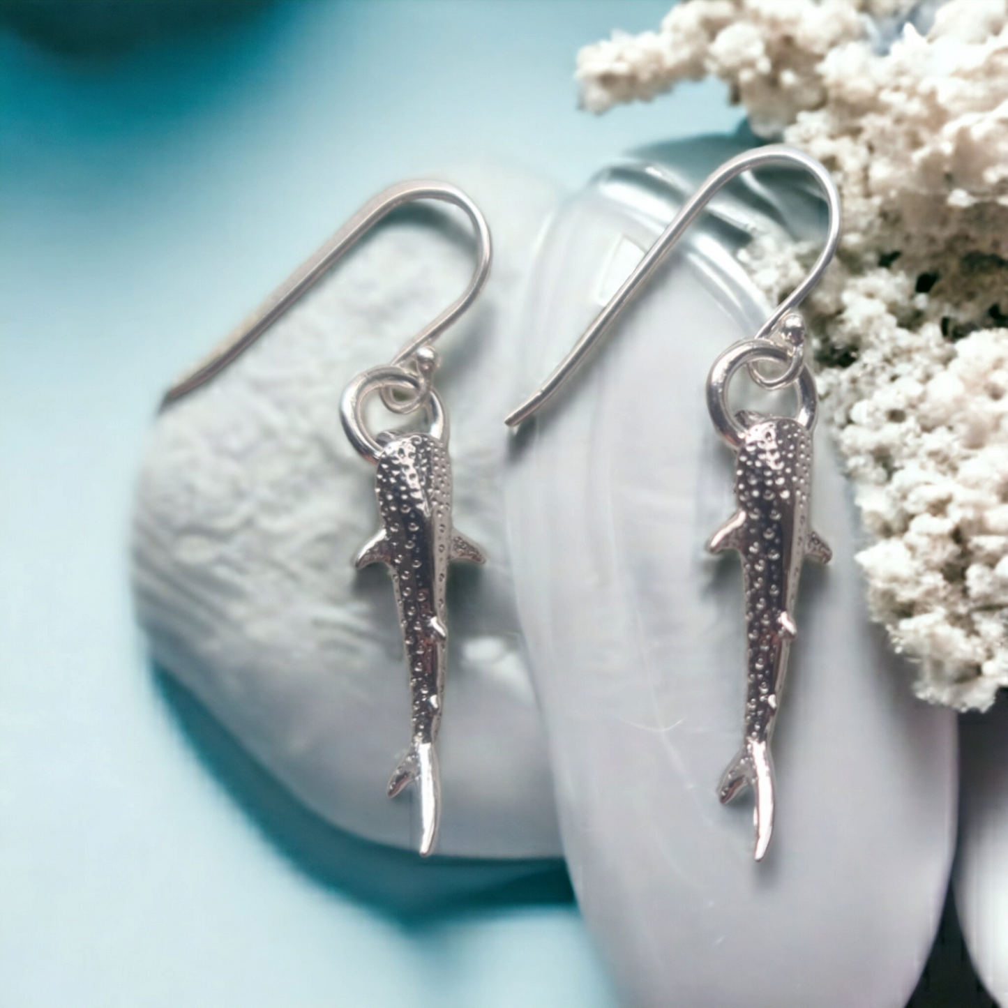 Ningaloo Whale Shark Sterling Silver Earrings