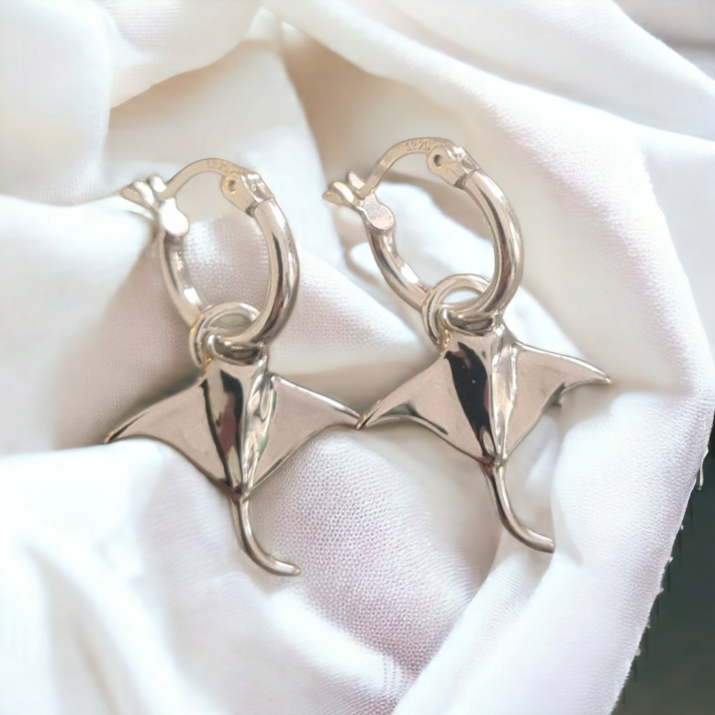 Ningaloo Mantaray Sterling Silver Earrings