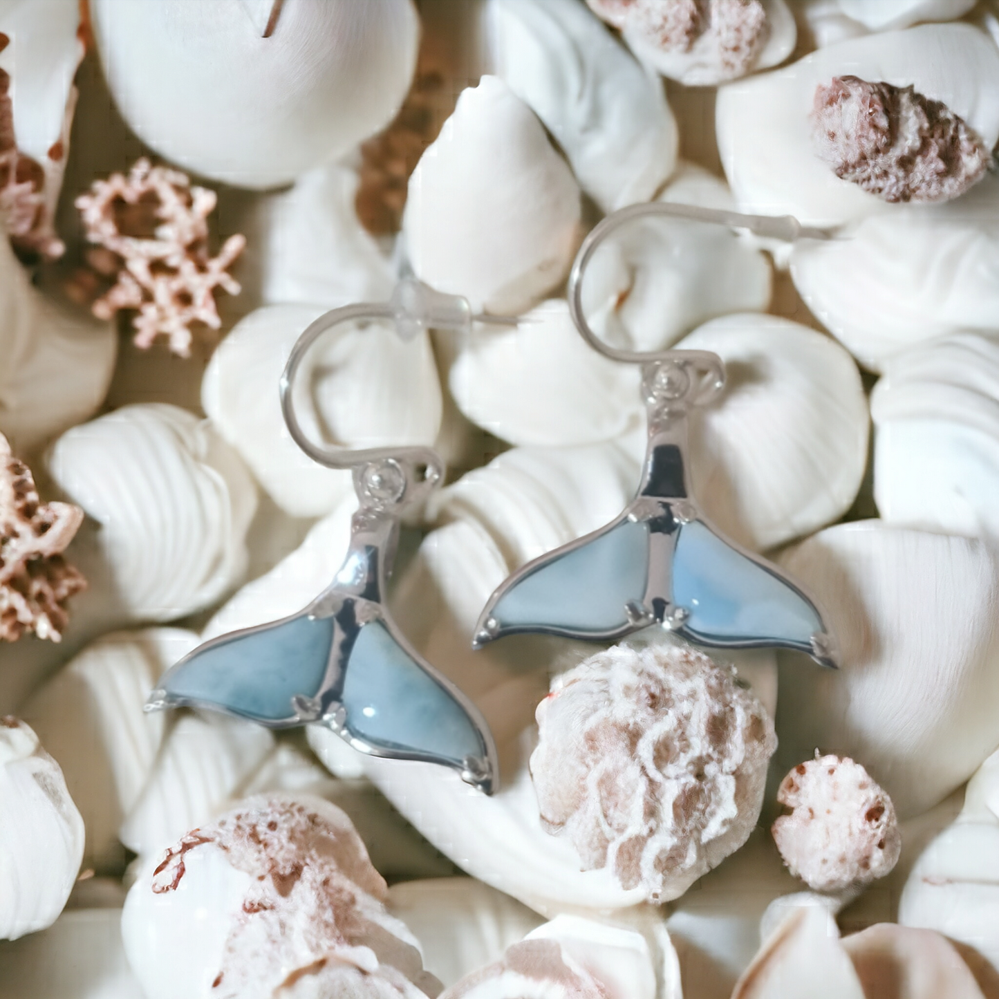 Ningaloo Blue Whale Tail Earrings