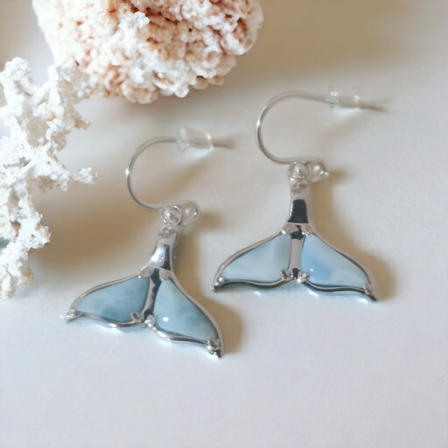 Ningaloo Blue Whale Tail Earrings