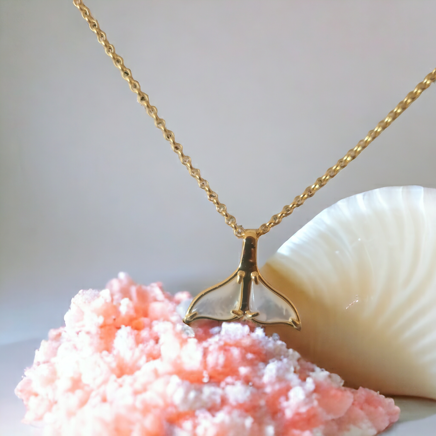 Ningaloo Gold Whale Tail Necklace