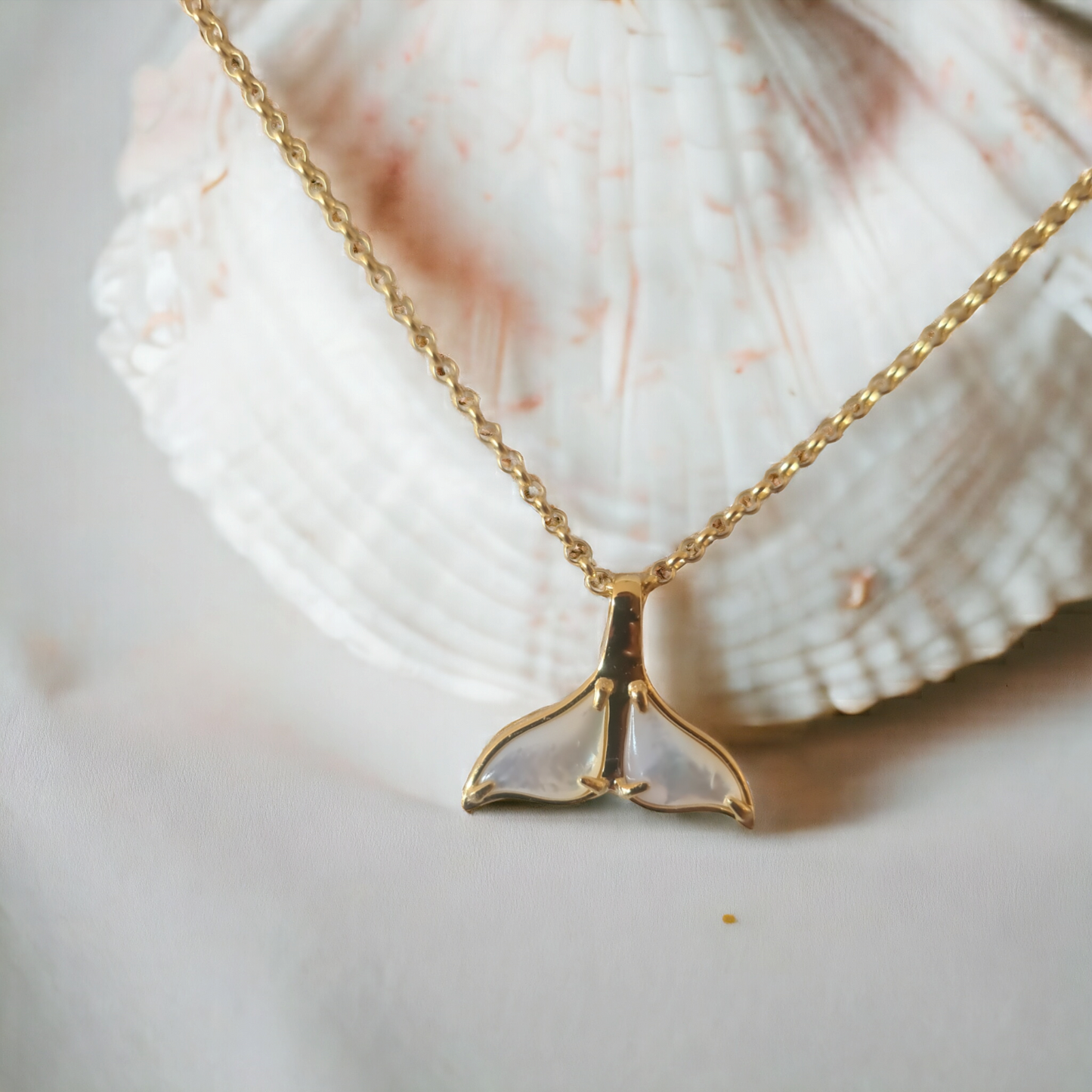 Ningaloo Gold Whale Tail Necklace