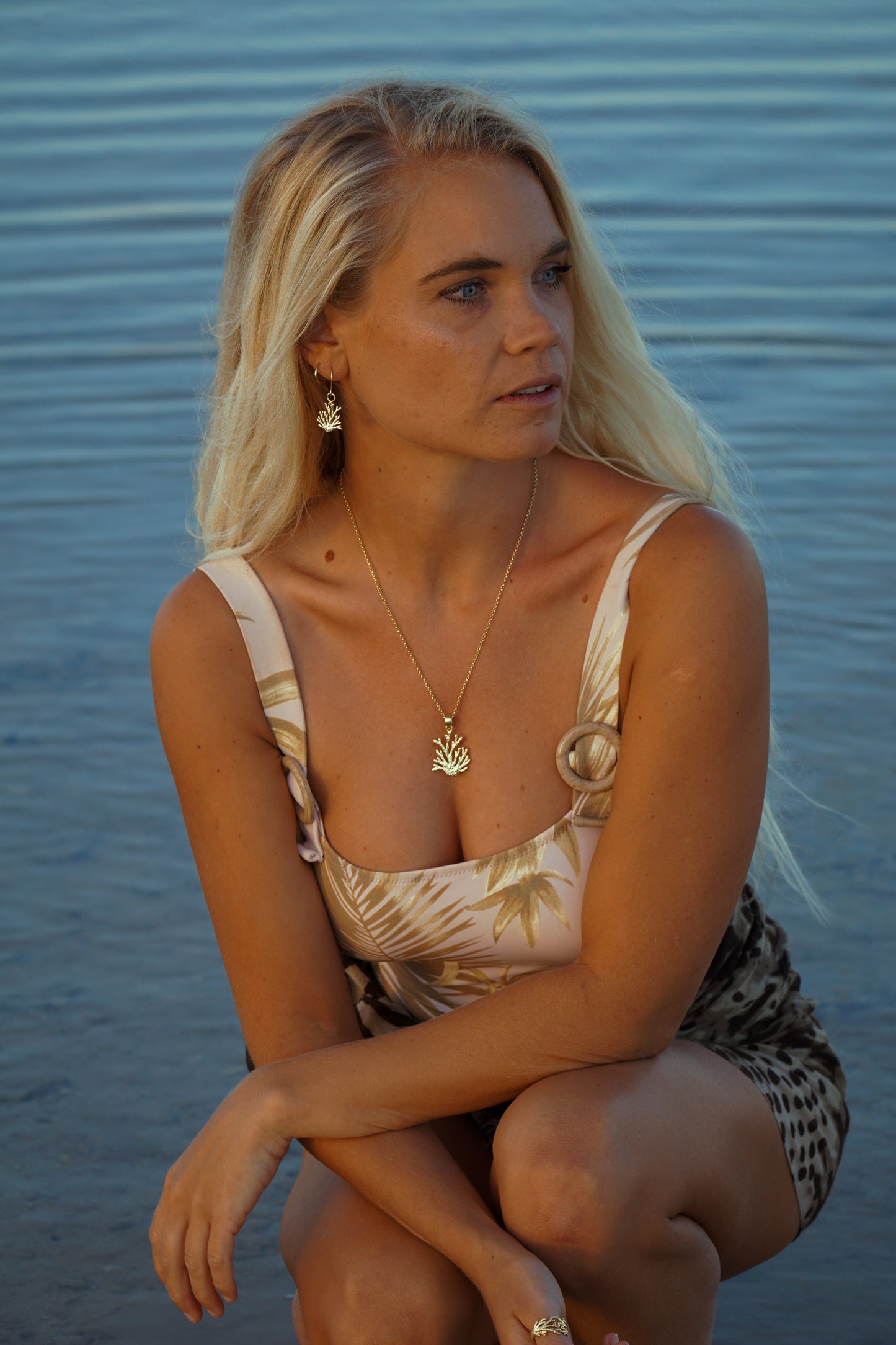 Coral of the Sea Necklace Gold