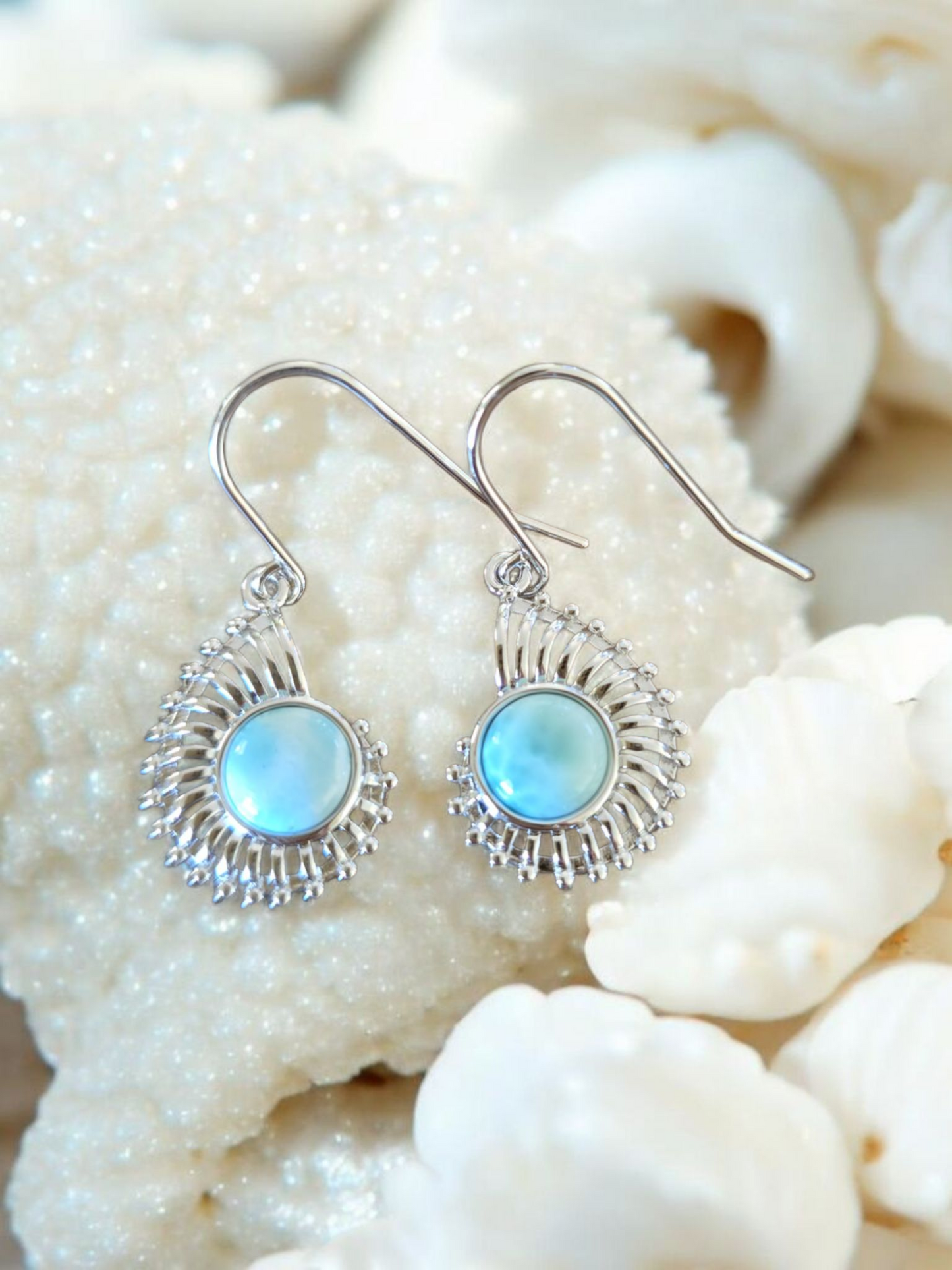 Nautilus of the Sea Blue Earrings