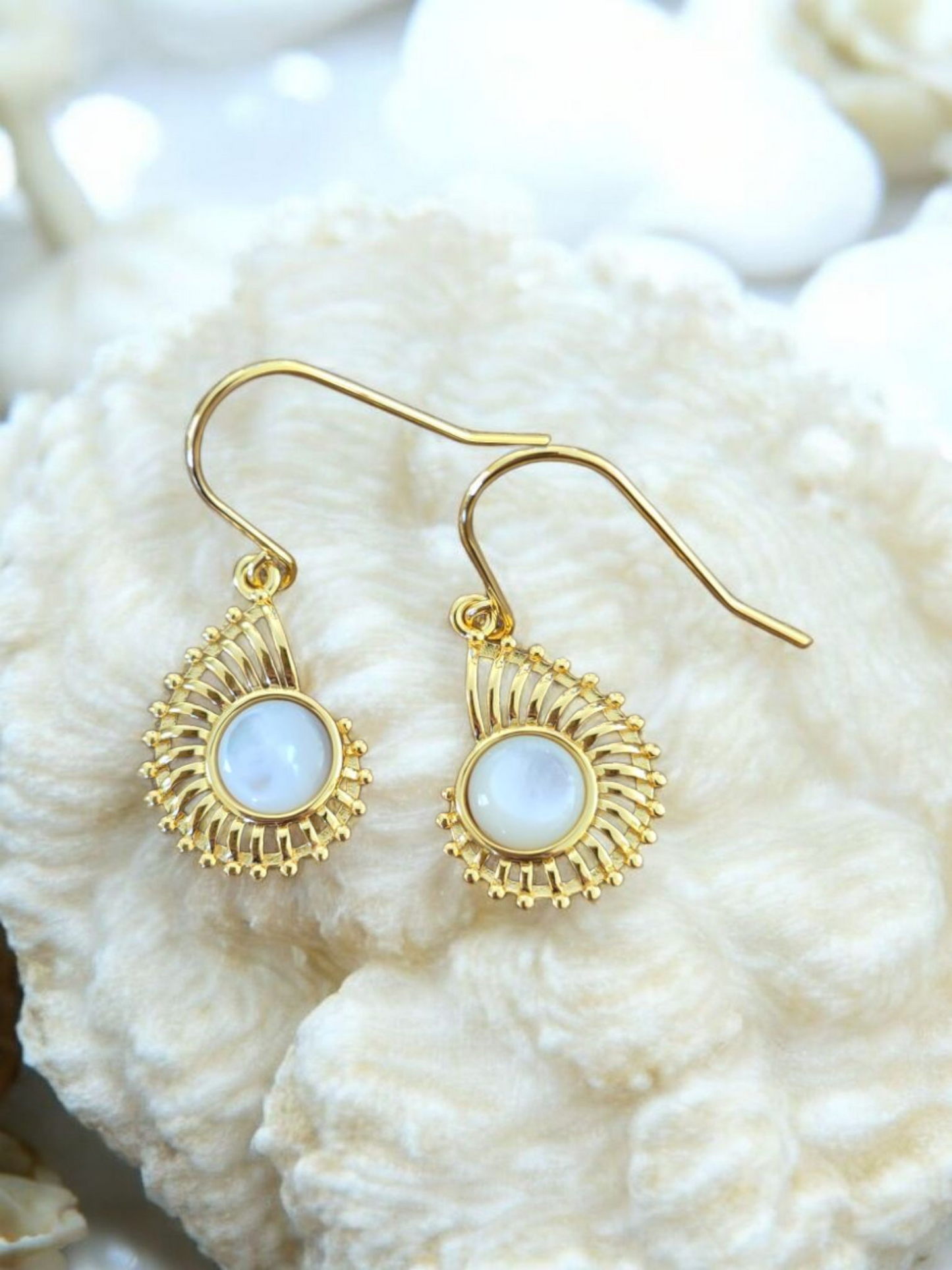 Nautilus of the Sea Gold Earrings