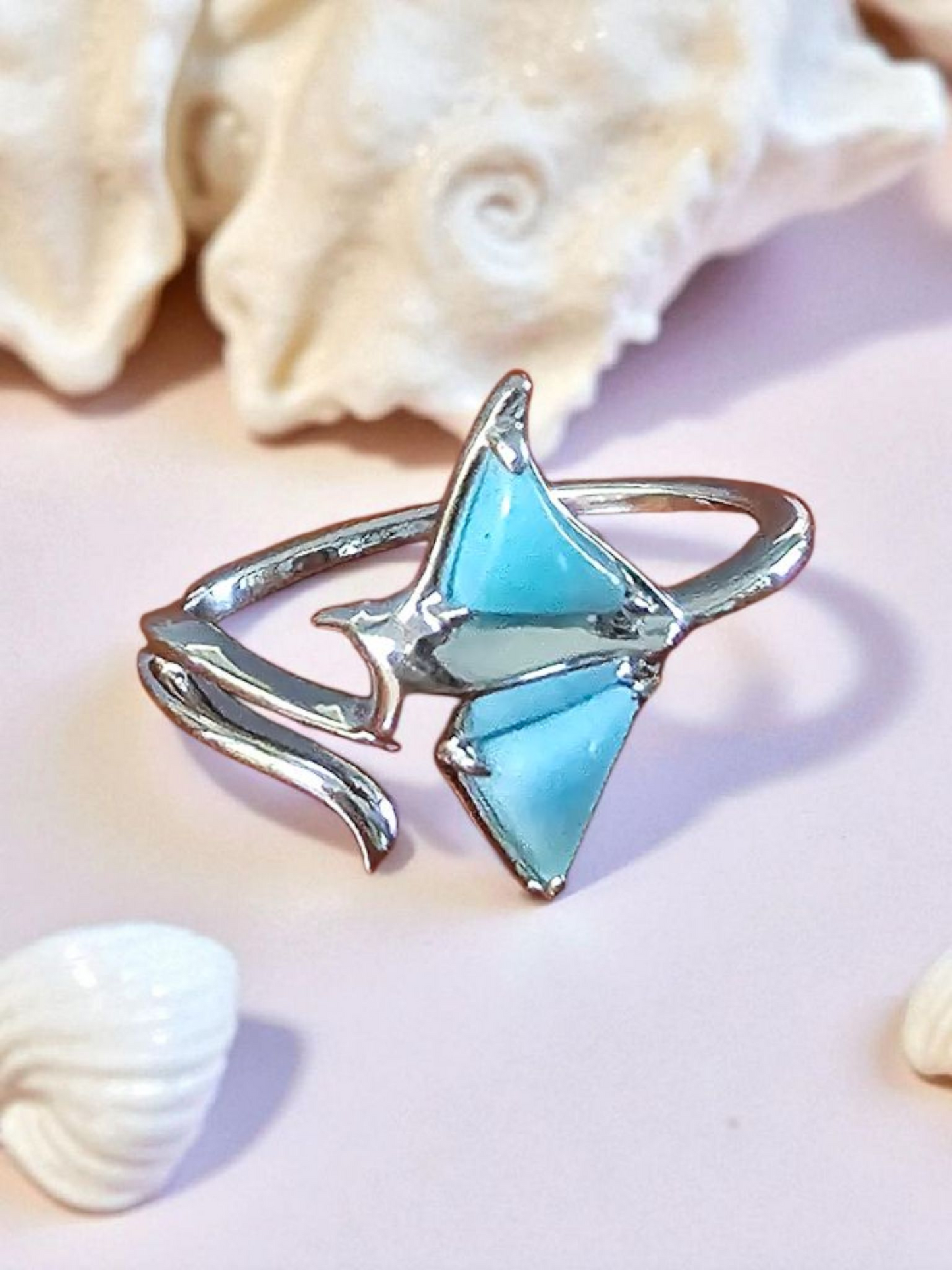 Manta Ray Ring Silver