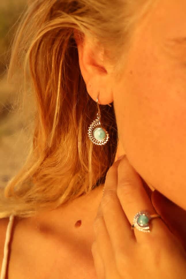 Nautilus of the Sea Blue Earrings