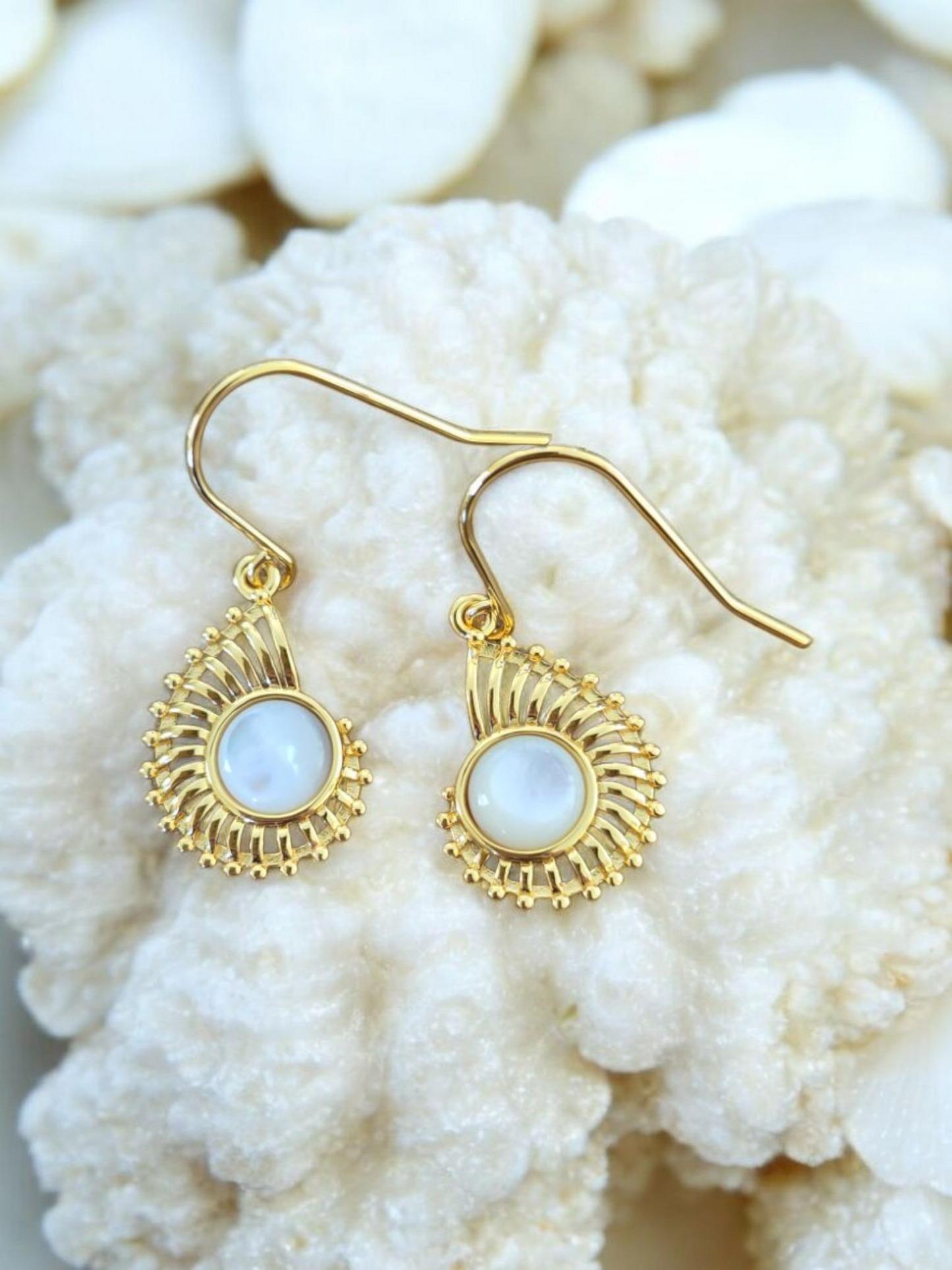Nautilus of the Sea Gold Earrings