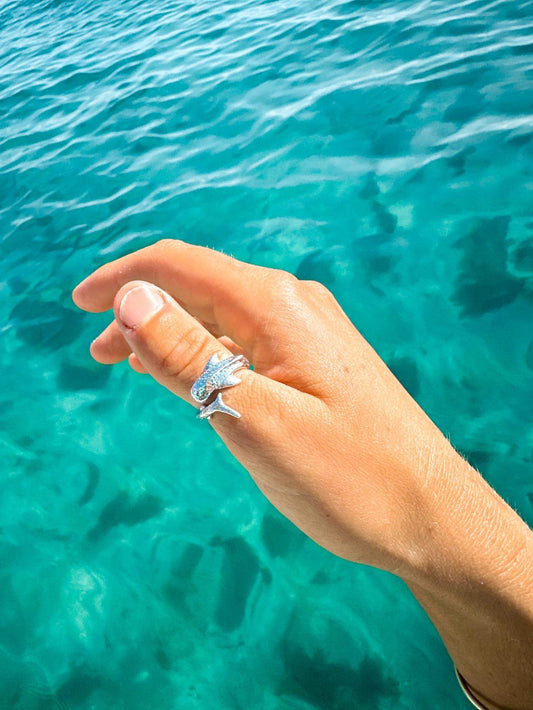 Ningaloo Whaleshark Ring Sterling Silver