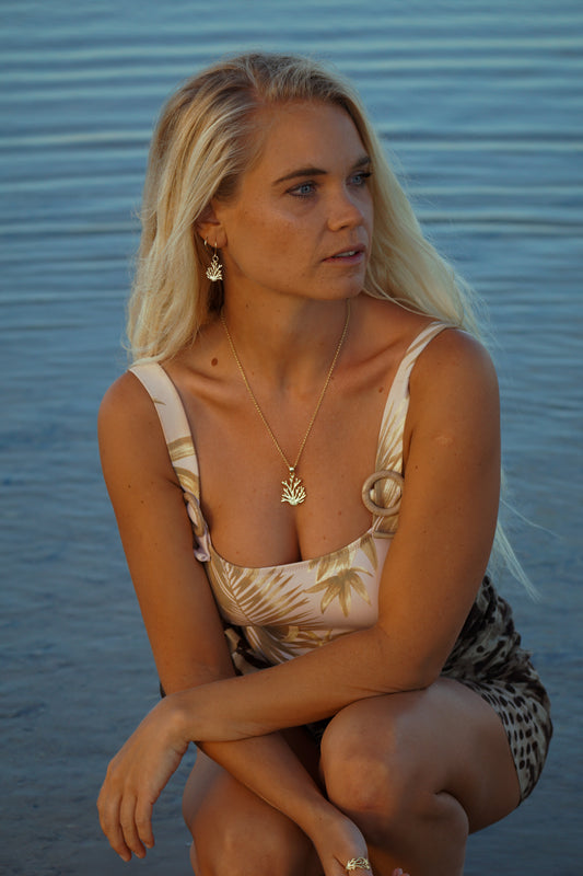 Coral of the Sea Necklace Gold