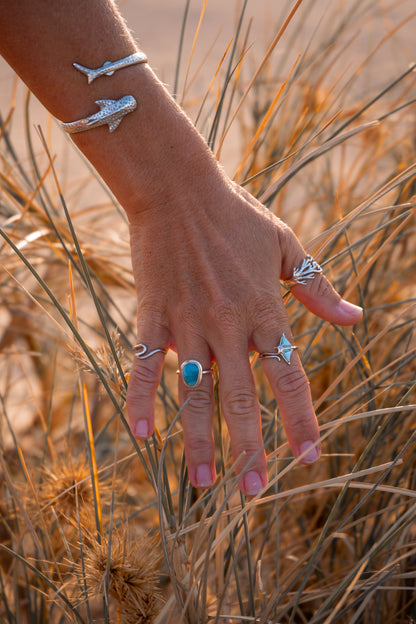Manta Ray Ring Silver