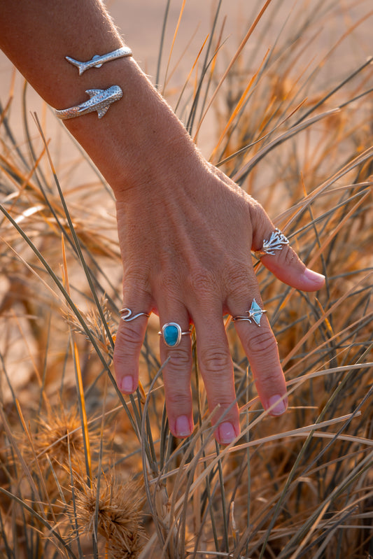 Manta Ray Ring Silver