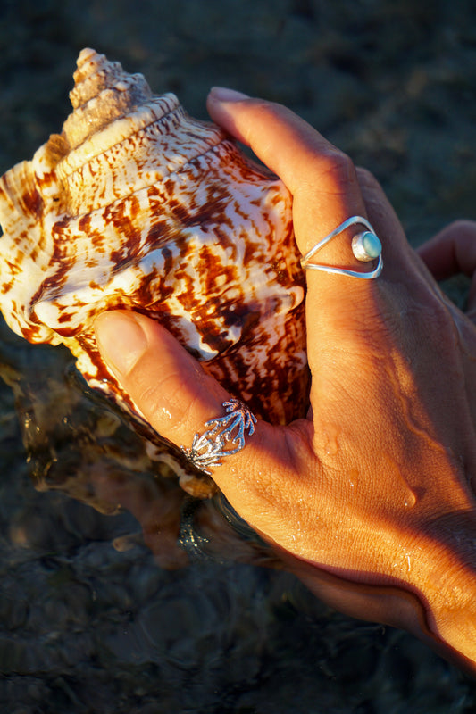 Coral Bay Dreaming Silver Ring